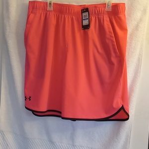 Hot pink with black trim Under Armour swim trunks/gym shorts XL